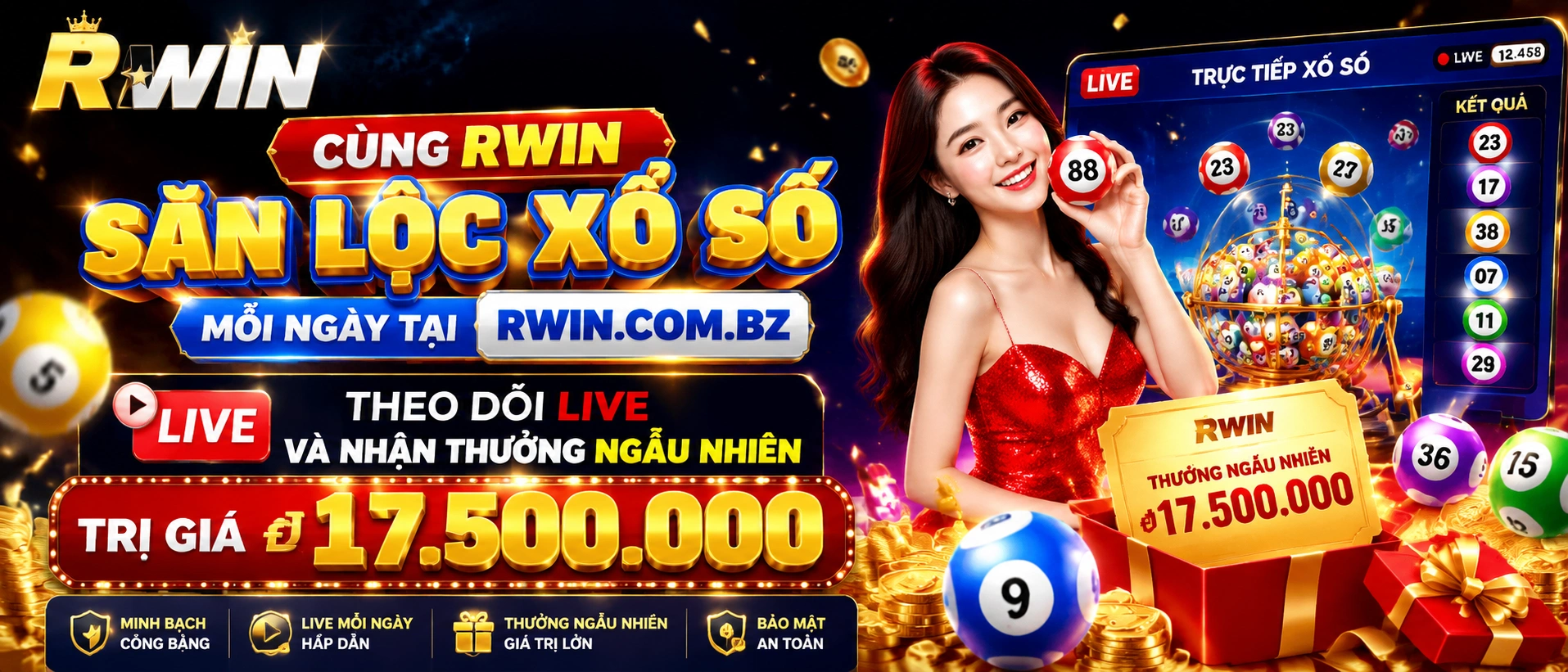 RWIN Xổ Số - trải nghiệm mobile web